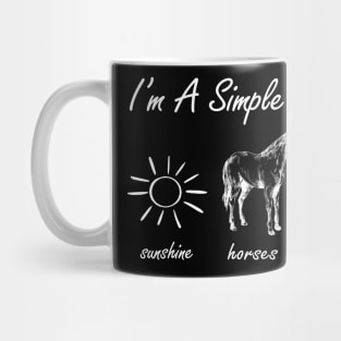 I'm A Simple Women Horses Dogs Mug